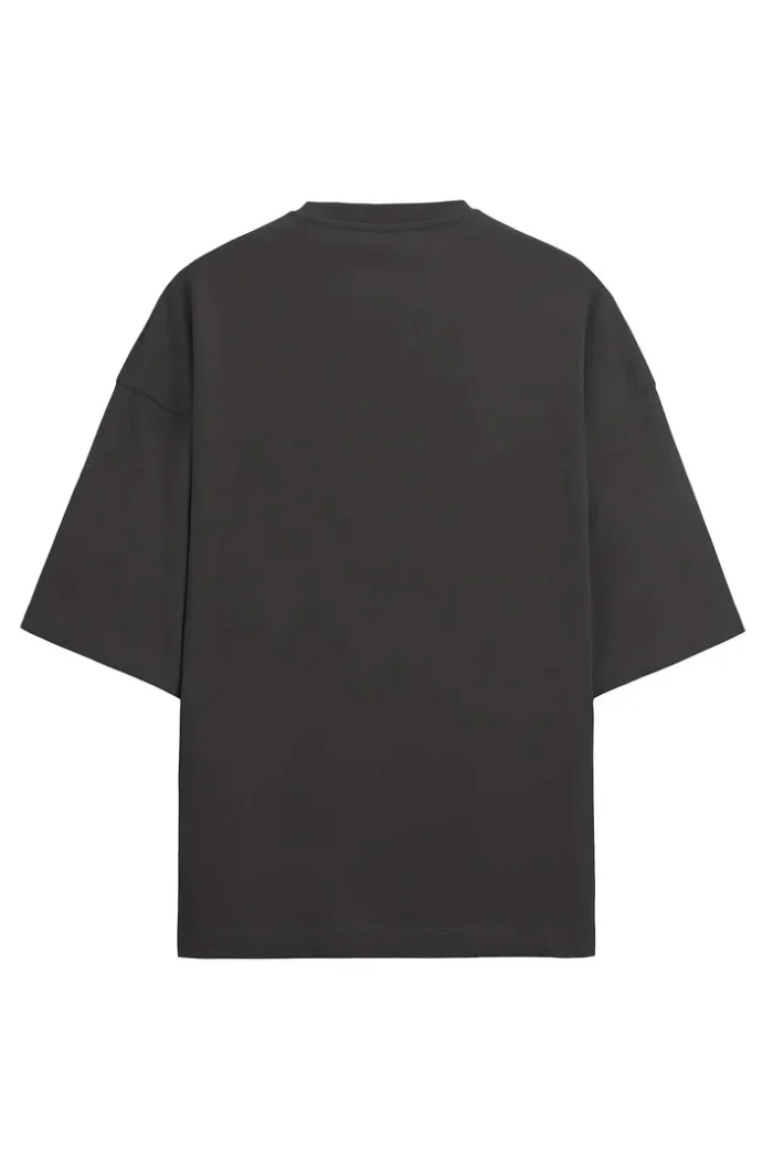 Terry Cotton Oversized T-Shirt – Black 280 GSM - Image 3