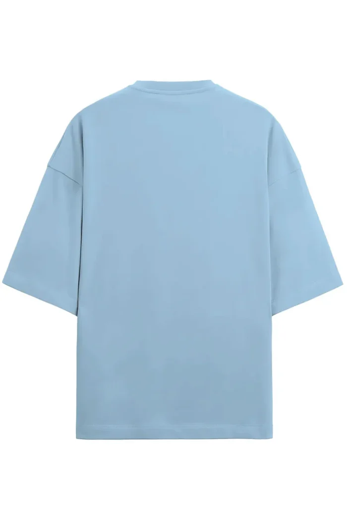 Terry Cotton Baby Blue Oversized T-Shirt | 280 GSM - Image 3