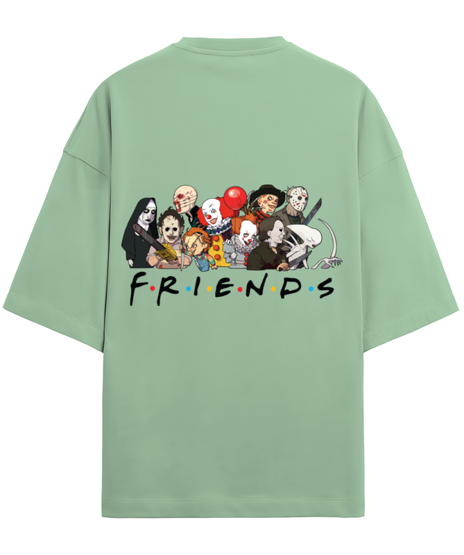Horror Friends Graphic Oversized T-Shirt